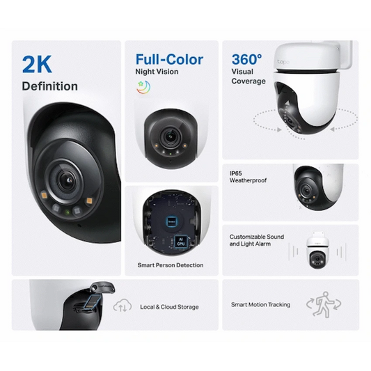 TP-Link Tapo C510W 2K Outdoor Pan/Tilt Security WiFi Camera