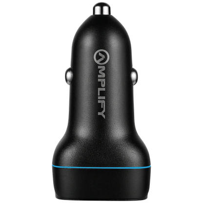 Amplify Volto Series Dual Car Charger 32W (Type-C + USB) - Black