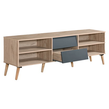 Everfurn Everest Tall TV Stand - 2 Drawers