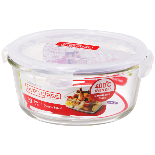LocknLock Euro Glass container rnd 950ml ( Order in Qty of 4)