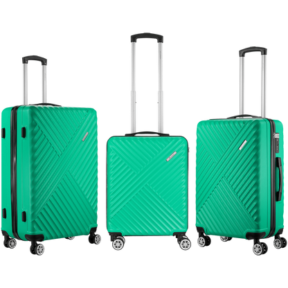 Travelwize Astra ABS 4-Wheels Spinner 3Pc Luggage Set Jade