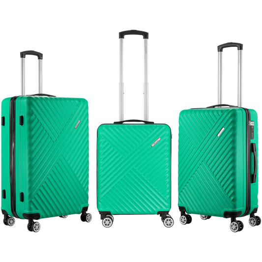 Travelwize Astra ABS 4-Wheels Spinner 3Pc Luggage Set Jade