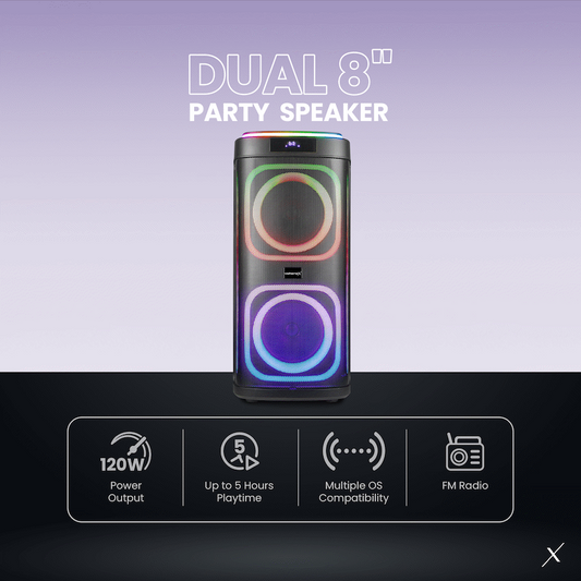 VolkanoX Master Series Dual 8" Party Speaker