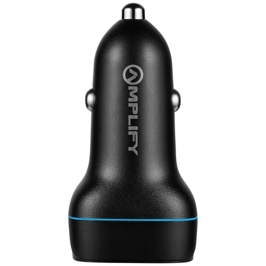 Amplify Volto Series Dual Car Charger 32W (Type-C + USB) - Black