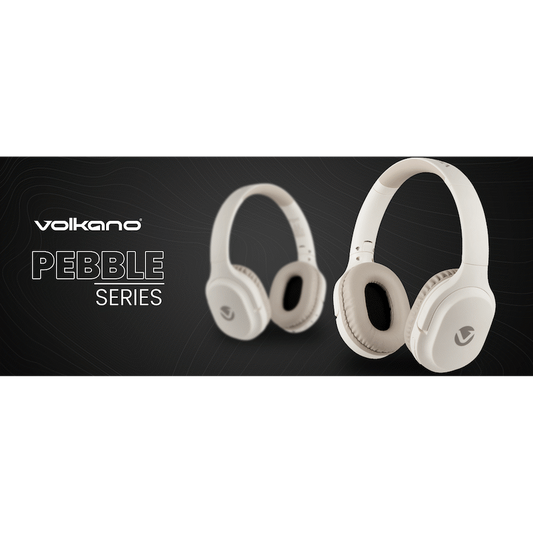 Volkano Pebble Series Bluetooth Headphones - Khaki