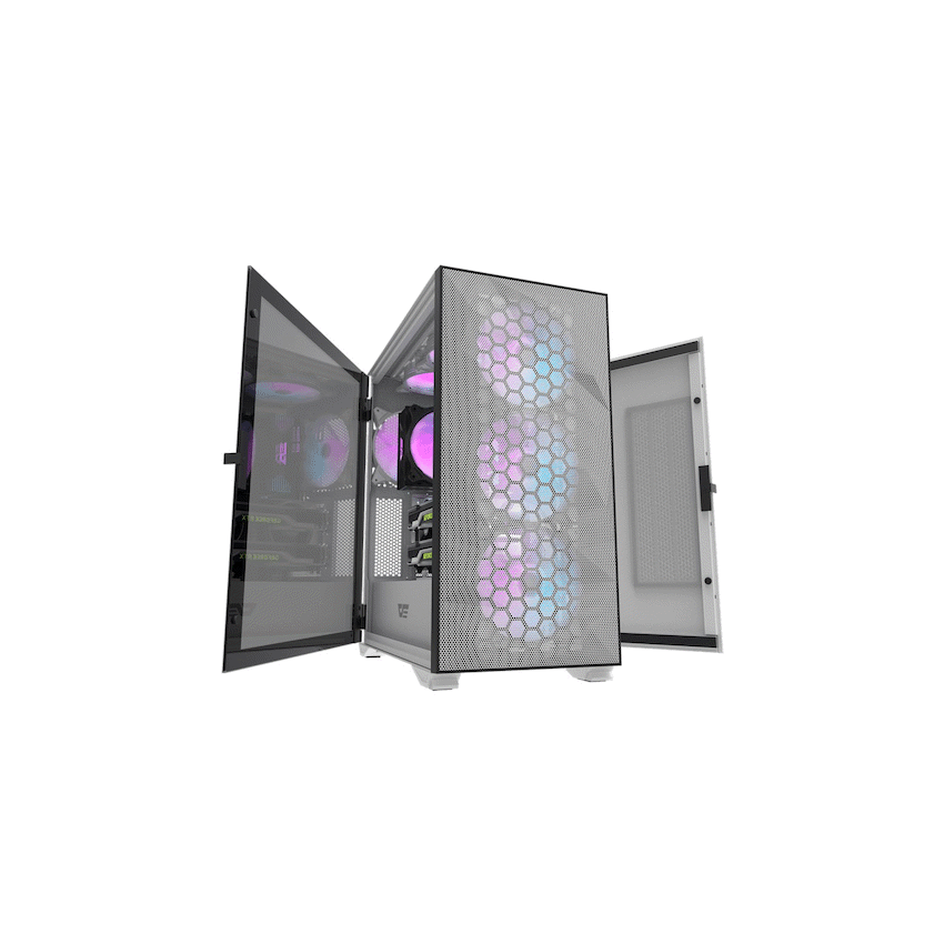 darklFlash E-ATX Computer Case  DLX21 Mesh - White