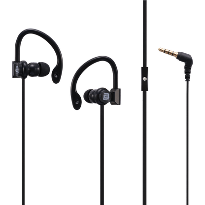 Bounce Break Series Hook-On Earphones - Black