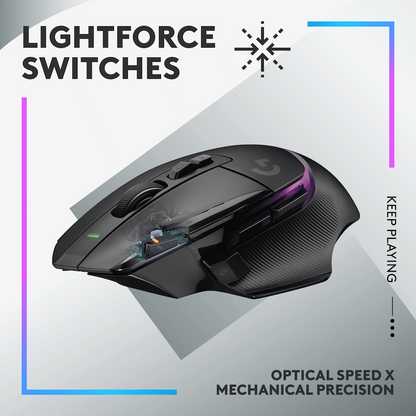 Logitech(R) G502 X PLUS Wireless Gaming Mouse - Black
