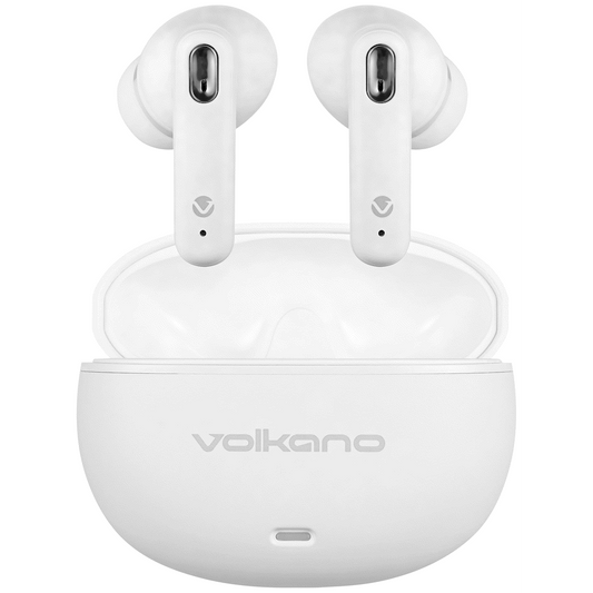 Volkano Pulse Series True Wireless Earphones with Charging Case - White