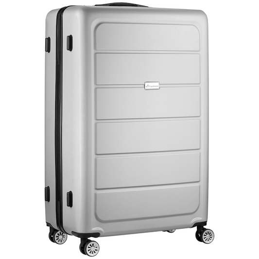 Travelwize Maple ABS 55cm 4-Wheels Spinner Luggage - Silver