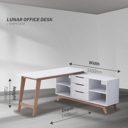Everfurn Lunar Office Desk - 2 Boxes