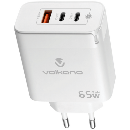 Volkano Potent Trio 65w GaN 3 Port Wall Charger
