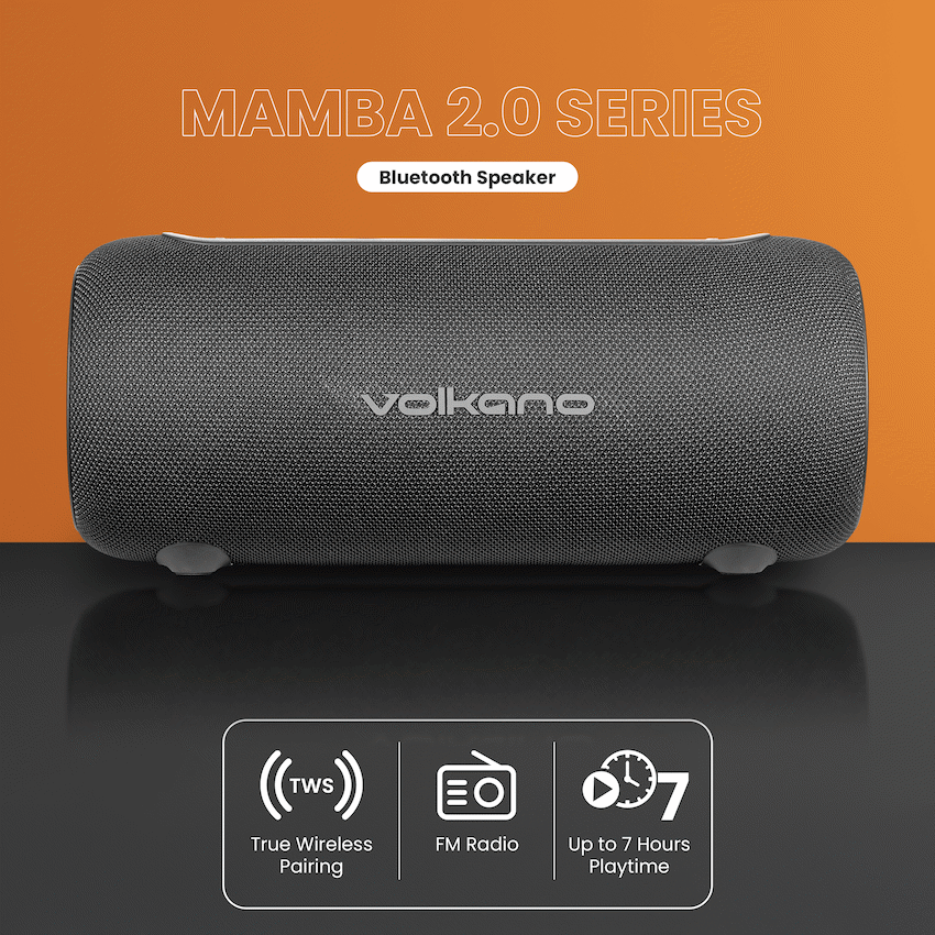 Volkano Mamba 2.0 Series Bluetooth Speaker - Black