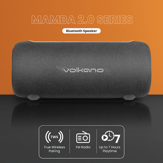 Volkano Mamba 2.0 Series Bluetooth Speaker - Black