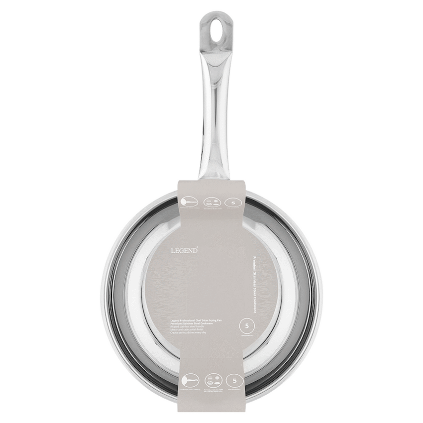 Legend Prof Chef 24cm Stainless Steel Frying Pan ( Order in Qty of 1)