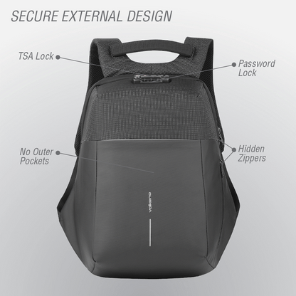 Volkano Smart Deux Dobby 15.6" Laptop Backpack Black