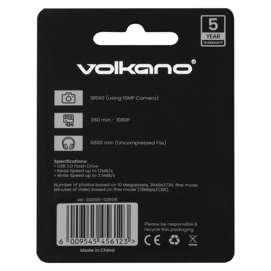 Volkano USB 2.0 Flash Drive 128gb