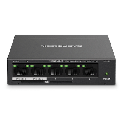 TP-Link Mercusys MS105GP 5-Port Gigabit Desktop Switch with 4-Port PoE+