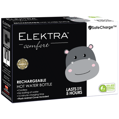 2505 - Elektra Hot Water Bottle - Pink Hippo