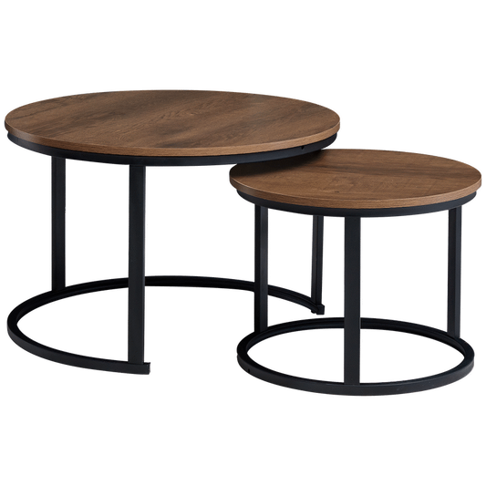 Everfurn Nile Nesting Coffee Table - Mahogany - 2-Piece