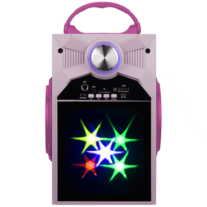 Disney Frozen Classic LED Stars Karaoke Machine with Microphone