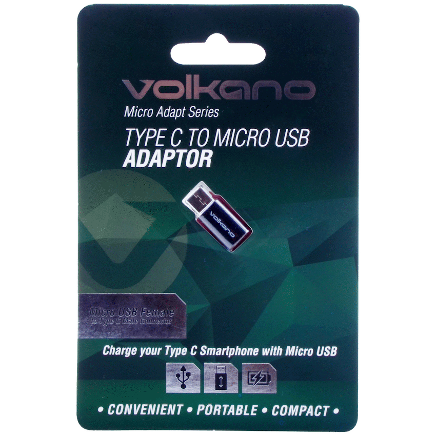 Volkano Micro Adapt Series Type-C to Micro USB Adaptor