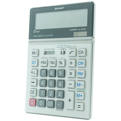 Sharp El2128V Semi-Desk Calculator