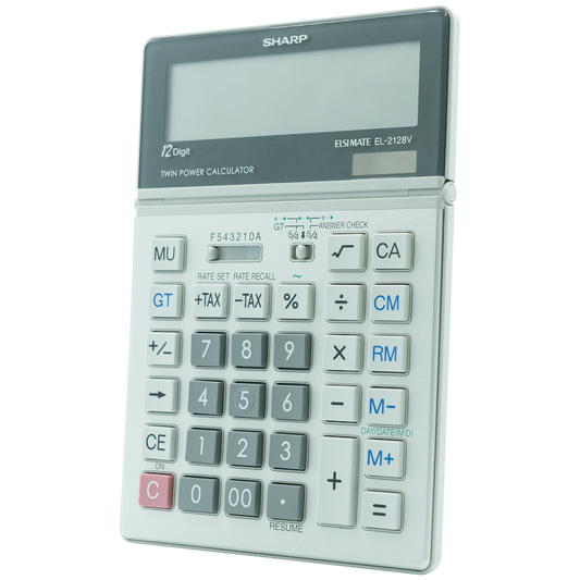 Sharp El2128V Semi-Desk Calculator