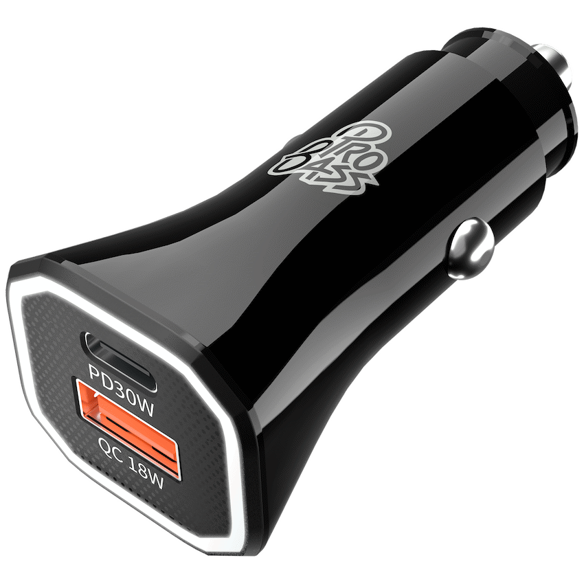 Pro Bass Dual USB + Type-C Car Charger 48w