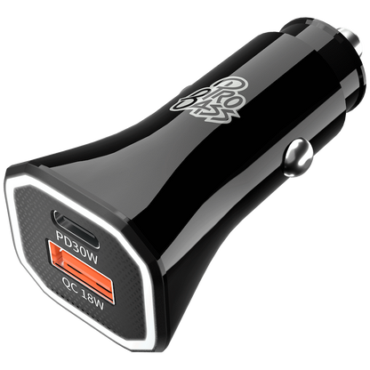 Pro Bass Dual USB + Type-C Car Charger 48w