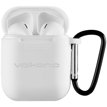 Volkano Buds Plus Series TWS with Silicone - White