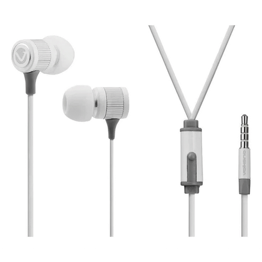 Volkano Earphones with Mic - Stannic Series - White