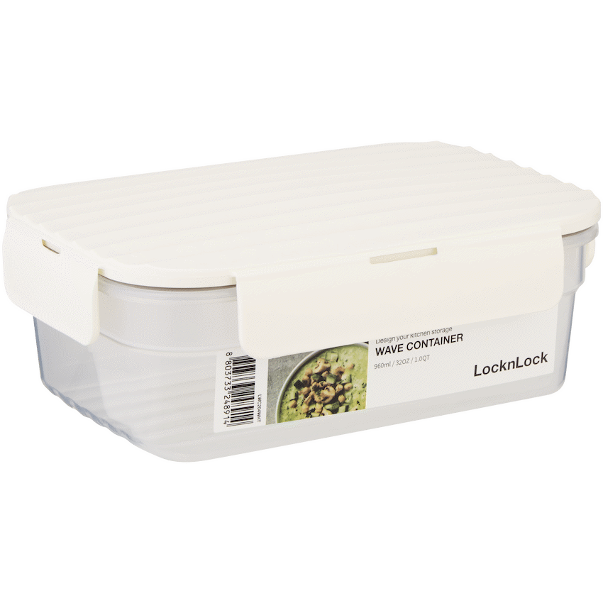 LocknLock Wave container 960ml white ( Order in Qty of 8)