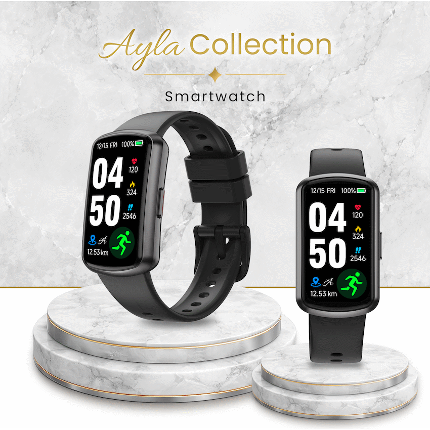 Volkano Ayla Collection Fitness Smartwatch - Black
