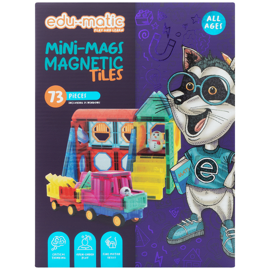 73 Magnetic Tiles, Windows, Stickers and Snowmen