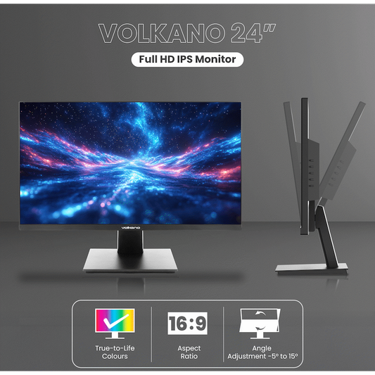 Volkano 24-inch Full HD IPS Monitor with HDMI/VGA, 100 Hz