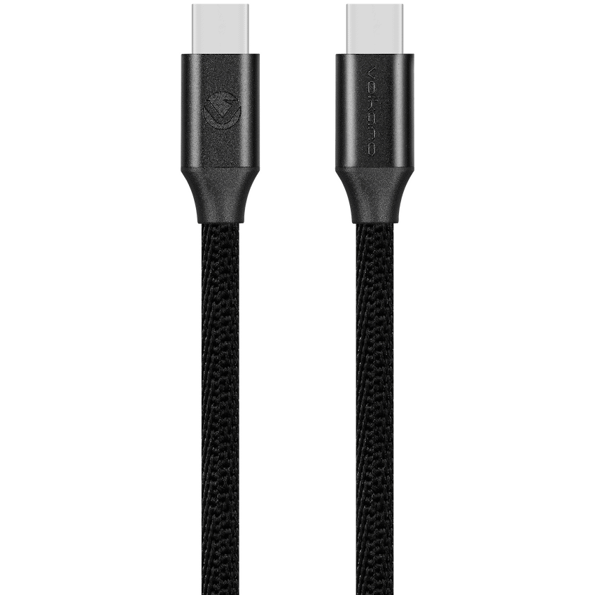 Volkano Weave Series Type-C to Type-C Cable (1.2m, 60w) - Black