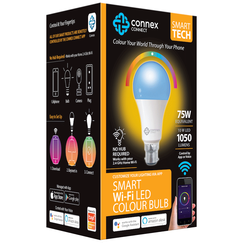 Smart WiFi Bulb 10W LED RGB White Bayonet
