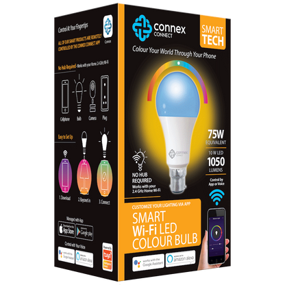 Smart WiFi Bulb 10W LED RGB White Bayonet