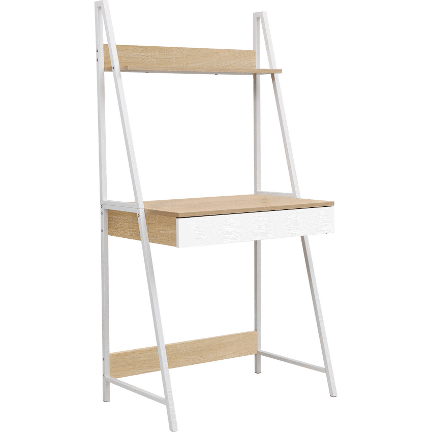 Everfurn Belle Desk with Large Drawer and Storage Shelf
