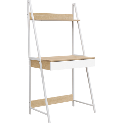 Everfurn Belle Desk with Large Drawer and Storage Shelf