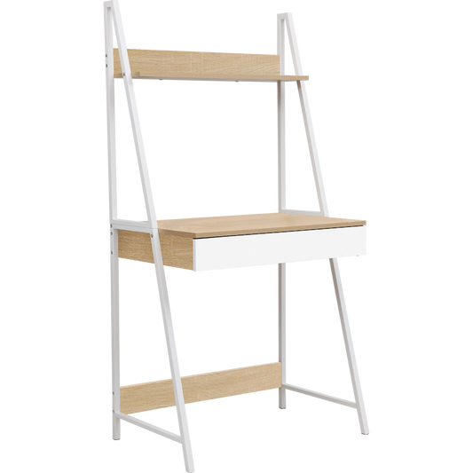 Everfurn Belle Desk with Large Drawer and Storage Shelf