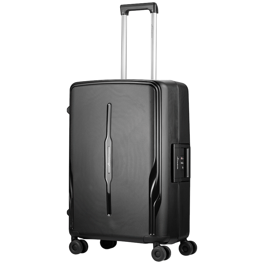 Travelwize Clipper PP 65cm 4-Wheel Spinner Luggage Black