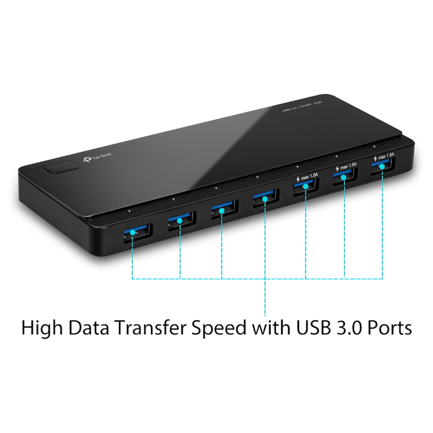 TP-Link UH700 USB 3.0 7-Port Hub with 2 Charging Ports