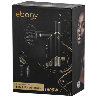 Carmen 5-in-1 Hot Air Brush - Ebony