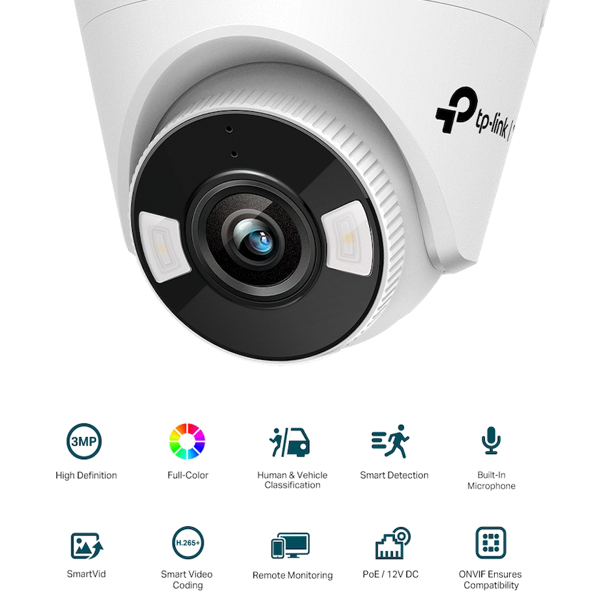 TP-Link Vigi C430 3MP 4mm Full-Color Turret Network Camera
