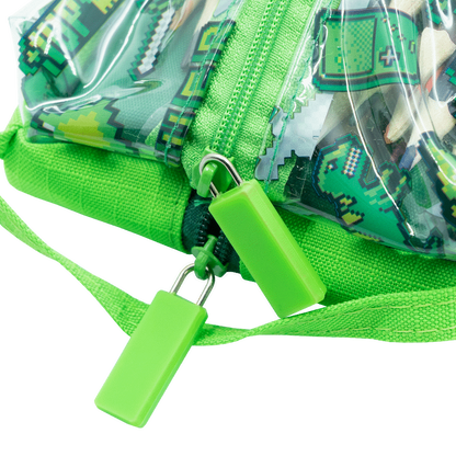 Quest Clear PVC Pencil Case - Gamer Green