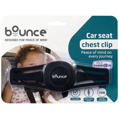 Bounce Car Seat Strap Chest Clip Black
