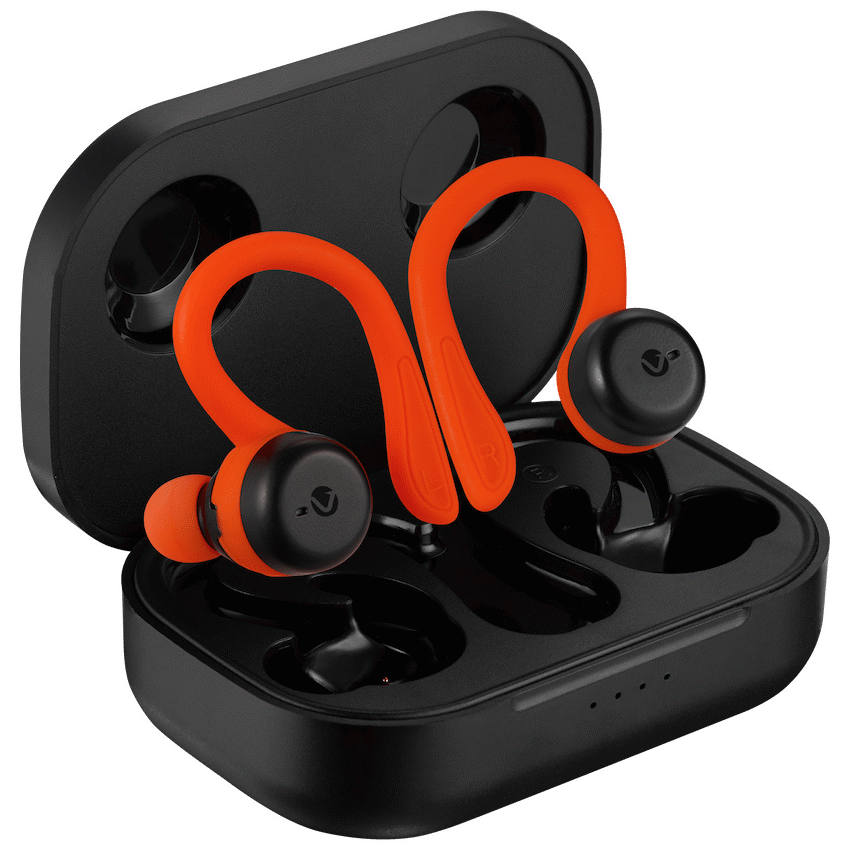 Volkano Momentum Series IPX7 Sports Hook TWS Earphones + Charging Case - Red