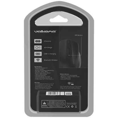 Volkano Aurum Series Bluetooth Wireless Mouse - Black